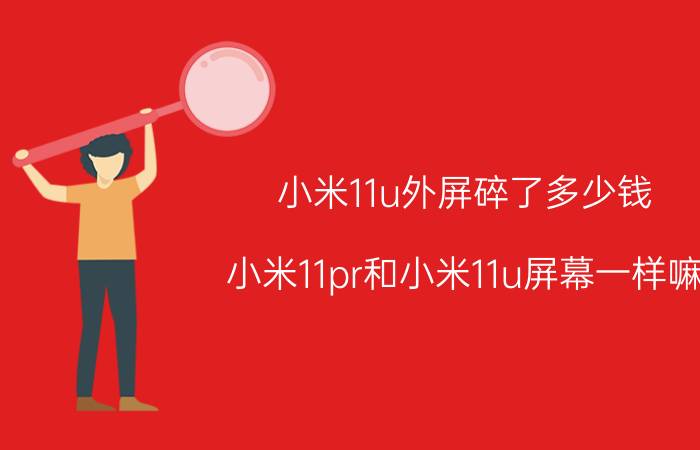 小米11u外屏碎了多少钱 小米11pr和小米11u屏幕一样嘛？